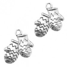 Metal Bohemian charm Mittens Silver